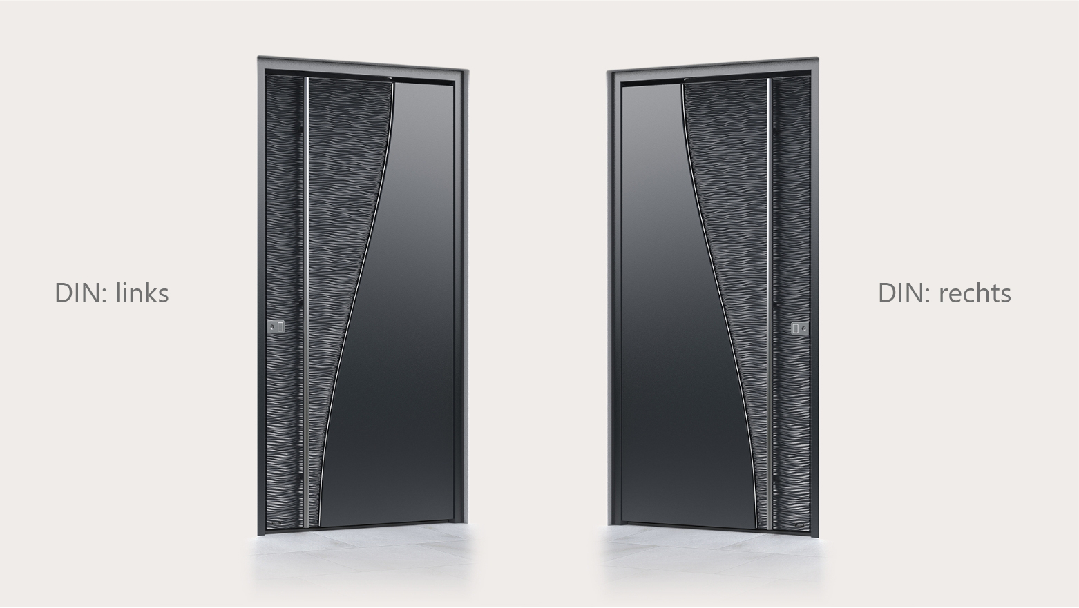 DIN links Tür oder DIN rechts Tür auswählen