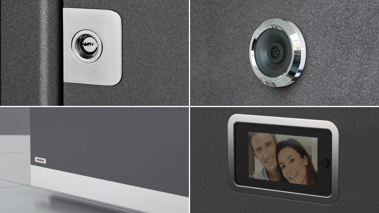 Türklopfern, Türspionen